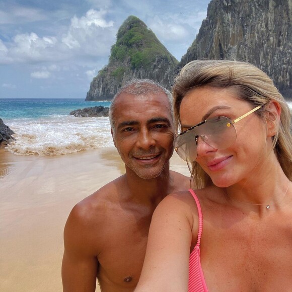 Romário e Marcelle Ceolin passaram uns dias em Fernando de Noronha
