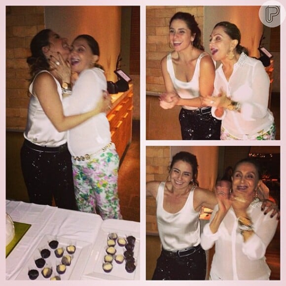 Giovanna Antonelli e a mãe, Suely Antonelli, comemoram o aniversário juntas