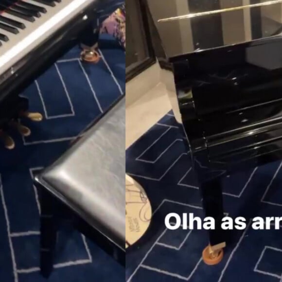 Fora do 'BBB 22', Tiago Abravanel mostra apartamento com piano e violão para Vinícius