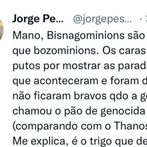 BBB 22: Jorge Pestana, diretor de edição do programa, comparou os fãs de Arthur Aguiar com eleitores de Jair Bolsonaro, segundo prints que circulam na internet