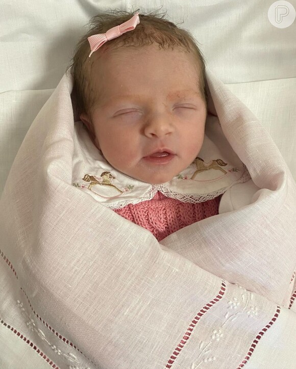 Bárbara Evans deu à luz Ayla no dia 3 de abril de 2022