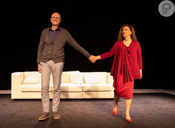 Marcos Caruso e Eliani Giardini vivem casal no teatro