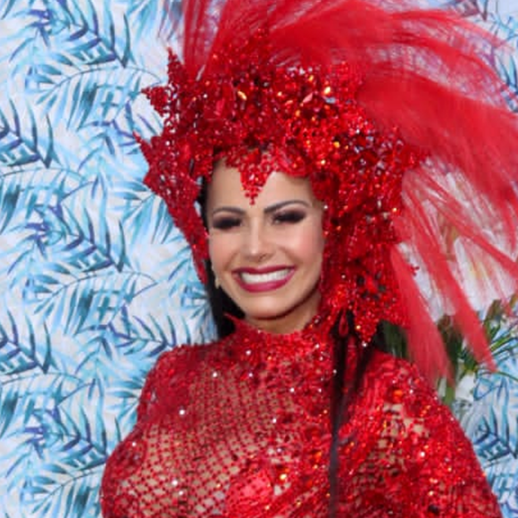 Viviane Araujo é rainha de Bateria do Salgueiro desde 2008 e se tornou uma das personalidades mais prestigiadas no Carnaval carioca