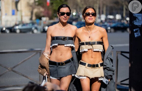 Saia polêmica com cintura baixa da Miu Miu virou hit na semana de moda de Paris