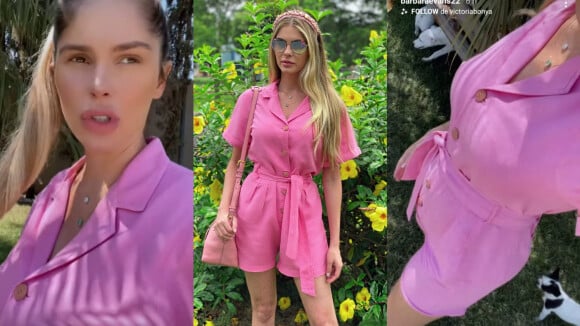 Bárbara Evans entra em look antigo e explica 'foco' por emagrecer após parto: 'Vestido de noiva'