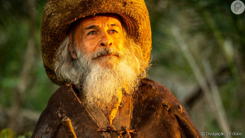 Velho do Rio (Osmar Prado) leva um tiro de Muda (Bella Campos) na novela 'Pantanal'