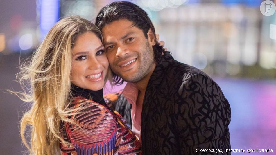 Hulk comemora dois anos de casado com Camila Ângelo