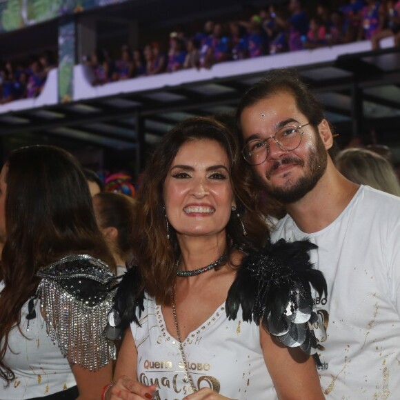 Fátima Bernardes e Túlio Gadêlha posaram para fotos no Camarote Quem O Globo