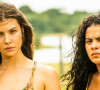 Juma (Alanis Guillen) ameaça Muda (Bella Campos) de morte na novela 'Pantanal'