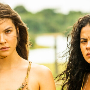 Juma (Alanis Guillen) ameaça Muda (Bella Campos) de morte na novela 'Pantanal'