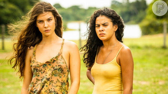 Juma (Alanis Guillen) ameaça Muda (Bella Campos) de morte na novela 'Pantanal'