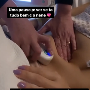 Virgínia Fonseca publicou um vídeo do exame. 'Vou ter que segurar com força se não ela escapa', disse a médica