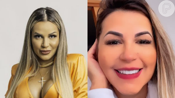 Antes e depois de Deolane Bezerra sem preenchimento labial
