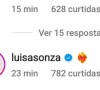 No Instagram, Luisa Sonza enviou um coração pegando fogo a Paulo André