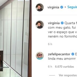 Zé Felipe se derreteu por foto de Virgínia Fonseca