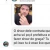 Felipe Neto expôs as mensagens de ataque 
