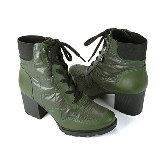 Verde é uma cor estilosa para os pés: invista na Bota fashion coturno salto, da Dakota, e  comprove isto
