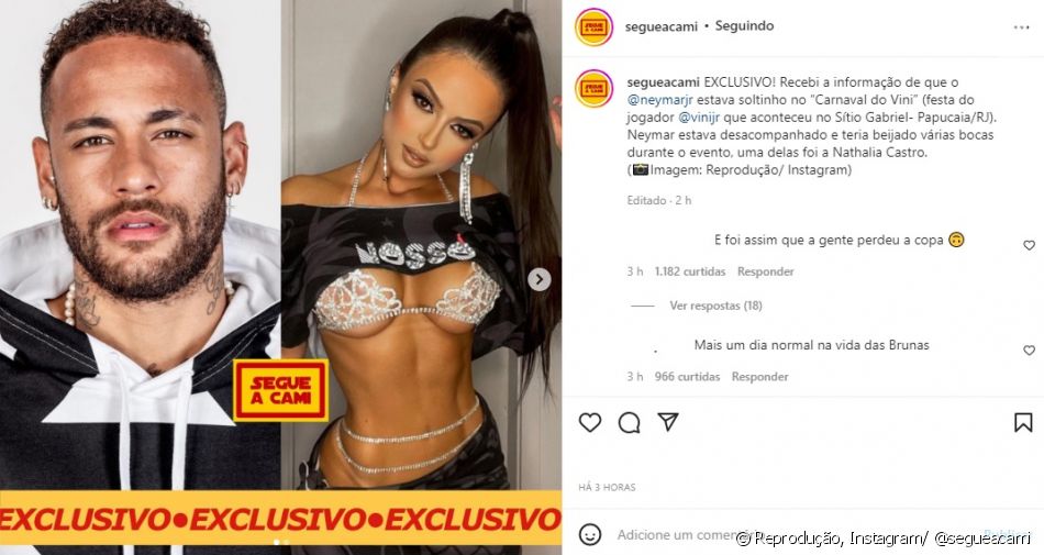 Segundo um perfil de notícias de famosos, Neymar teria traído Biancardi com várias mulheres