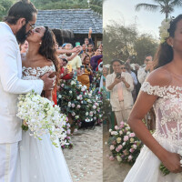 Casamento da modelo Lais Ribeiro com jogador de basquete reúne famosos na Bahia. Fotos!