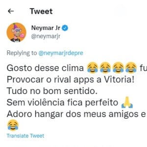 Neymar se divertiu com a provocação de Gabigol