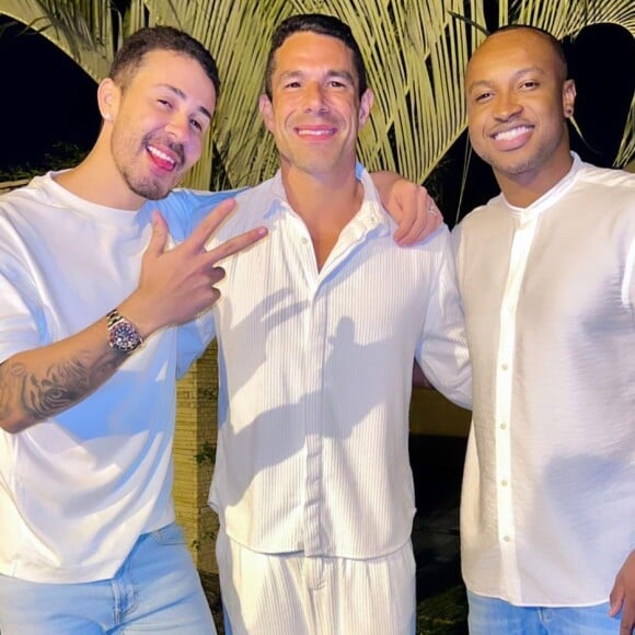 Marcus Buaiz recebeu Carlinhos Maia e Thiaguinho em festa antecipada de aniversário