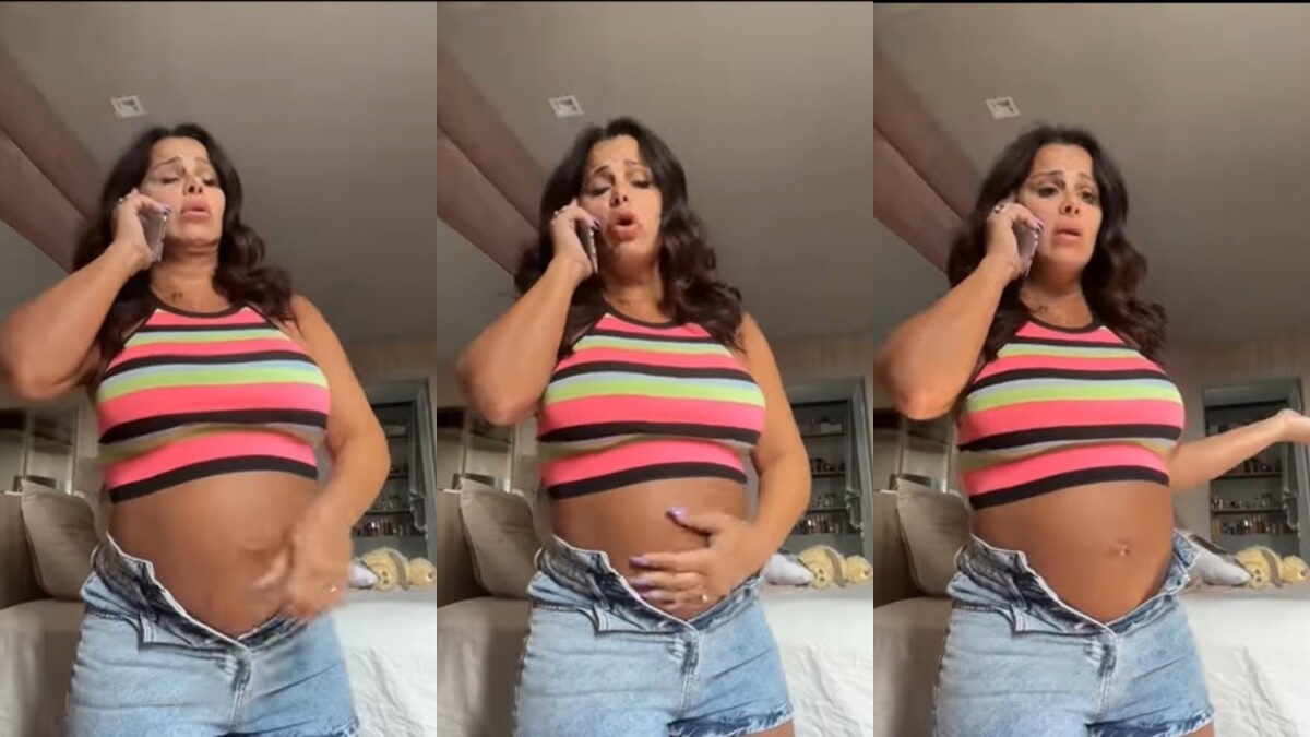 Foto: Viviane Araujo postou um vídeo divertido nas redes sociais na reta  final da gravidez - Purepeople