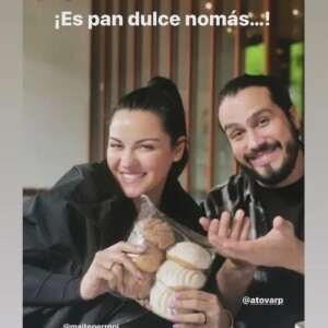 Maite Perroni, porém, disse que a barriga é culpa do pão doce