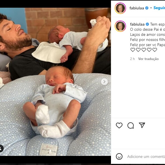 Fabiula Nascimento ainda escreveu um belo texto a Emilio Dantas no Dia dos Pais