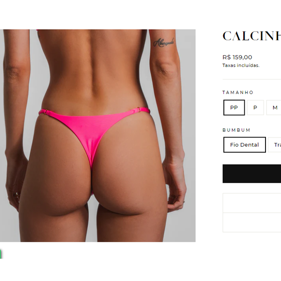 Biquíni de Carla Diaz: a calcinha também é da marca Naked Swimwear e traz reguladores nas laterais para ajustar ao corpo da melhor forma