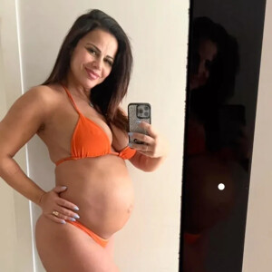Na reta final da gravidez, Viviane Araujo ganhou 14 kg e chegou aos 79 kg