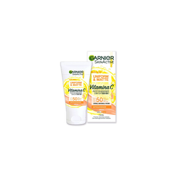 Cuidar da pele do rosto é essencial na gravidez para evitar manchas e melasmas: o Protetor Hidratante Facial FPS50, da Garnier, está à venda na Amazon.
