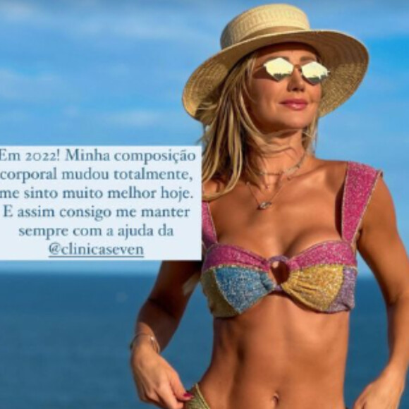 Ana Paula Siebert postou foto de biquíni de março de 2022 e apontou as diferenças do corpo com o passar dos anos