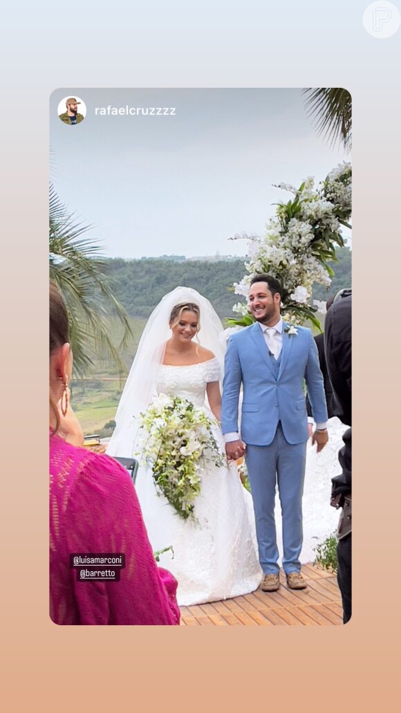 Barretto e Luísa Marconi se casaram em Londrina, no Paraná