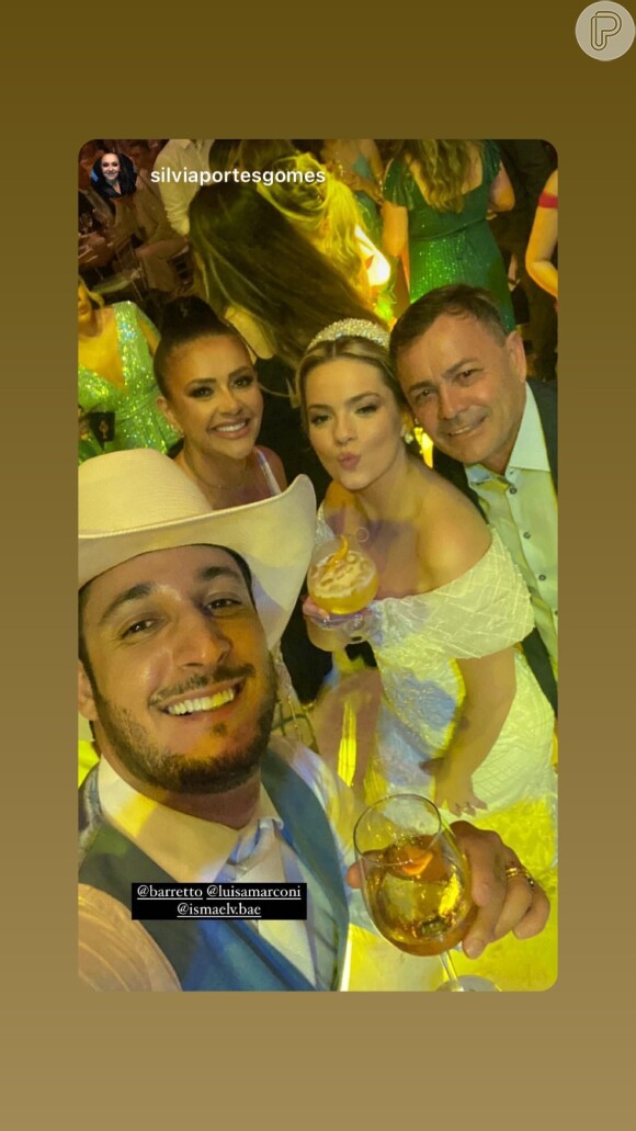 Barretto tabém cantou com Bruno, sua dupla, em casamento