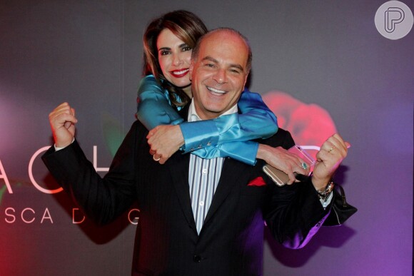 Luciana Gimenez com o marido, Marcelo de Carvalho