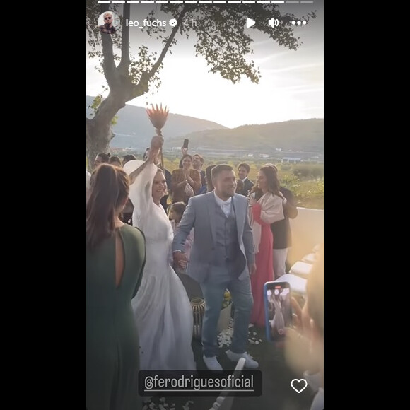 Convidados celebraram o casamento de Fe Rodrigues e Raoni