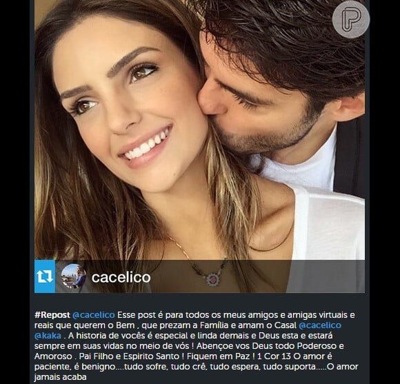 Rosangela Lyra, mãe de Carol Celico, deixou mensagem no Instagram, para comemorar reconciliação da filha com Kaká