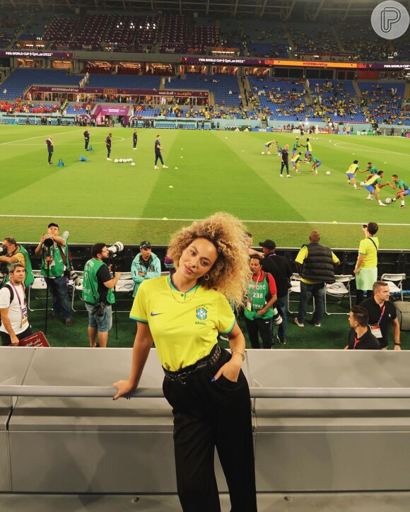Julia Rodrigues postou algumas fotos do jogo da Seleção contra a Coreia