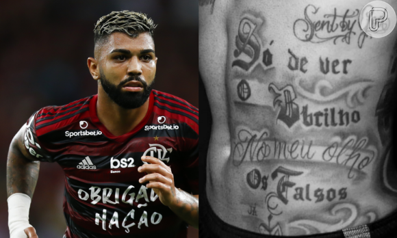Tatuagem de Gabigol traz a letra B duplicada: 'Bbrilho'