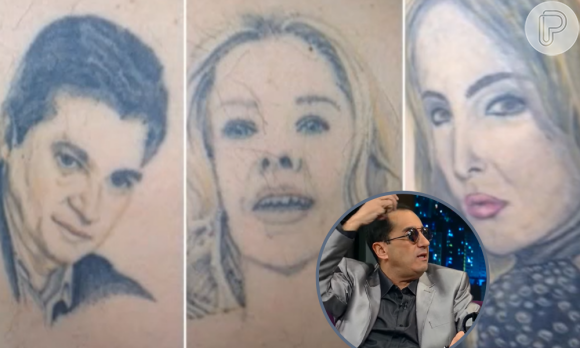 Jorge Kajuru tem uma série de tatuagens para homenagear famosos e resultado virou piada na web