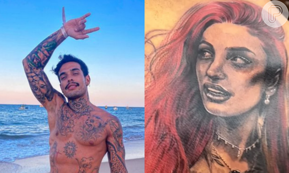 Matheus Sampaio fez tatuagem do rosto de Brenda Paixão após o fim do casamento, mas não teve o efeito esperado. 'Imaturo e impulsivo', disse ela