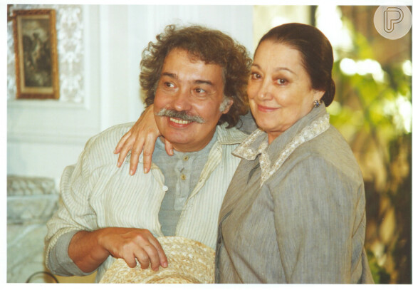 Pedro Paulo Rangel ao lado de Suely Franco na novela 'O Cravo e a Rosa' (2000)