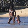 Naomi Campbell está curtindo dias de descanso em Trancoso, na Bahia
 