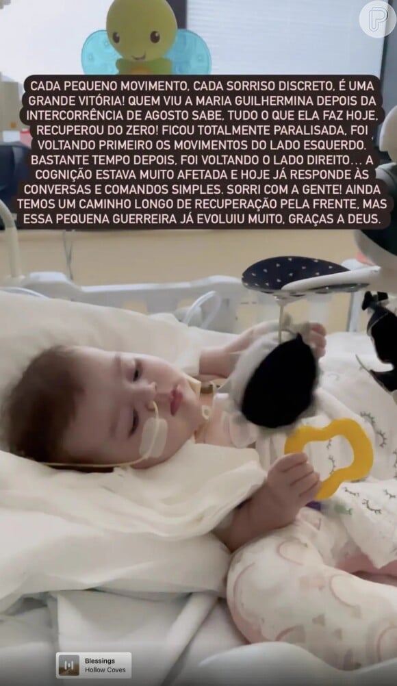 Nova foto de filha caçula de Juliano Cazarré é postada pela mulher do ator para comemorar evolução da saúde da bebê