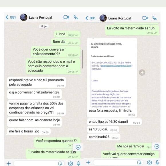 Pedro Scooby também expôs conversas com Luana Piovani