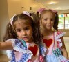 Marina e Helena ganharam uma festinha intimista para celebrar cinco anos de idade