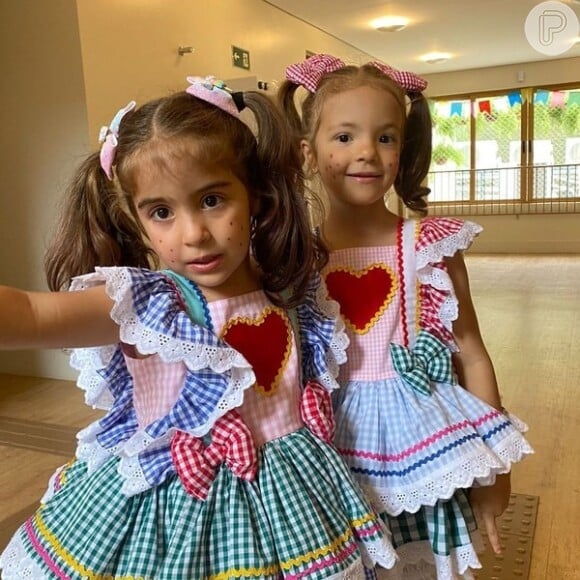 Marina e Helena ganharam uma festinha intimista para celebrar cinco anos de idade