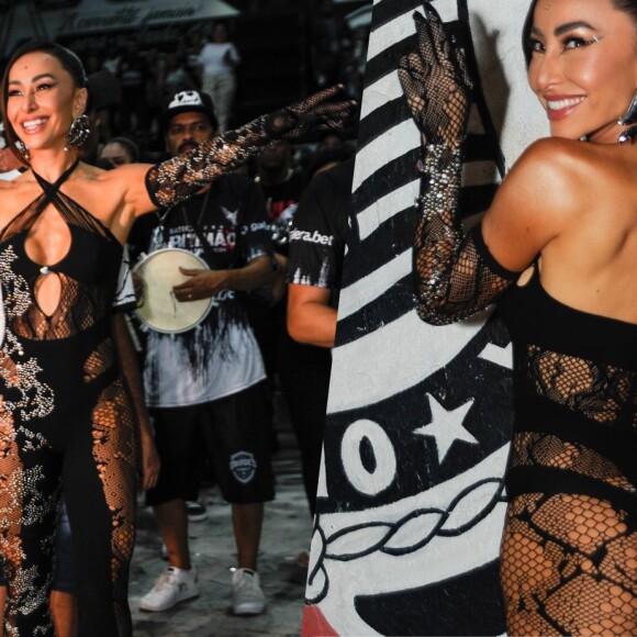 Carnaval da Sabrina Sato: apresentadora deixou parte do bumbum à mostra no último ensaio da Gaviões da Fiel para o desfile do carnaval 2023