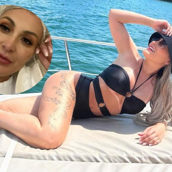 Andressa Urach fez uma grande lipoaspiração no corpo todo