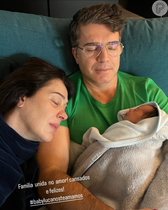 Luca, Claudia Raia e Jarbas Homem de Mello: 'Família unida no amor', declarou a mamãe